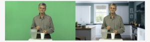 Boyd With A Chroma Key Compositing Screen - Colour Of Kitchen According To Vastu