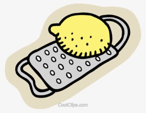 Lemon With Grate Royalty Free Vector Clip Art Illustration - Grate Clipart