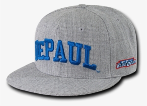 Ncaa Depaul University Blue Demons Game Day Fitted - W Republic Apparel Game Day Snapback, Style 1003, Gray