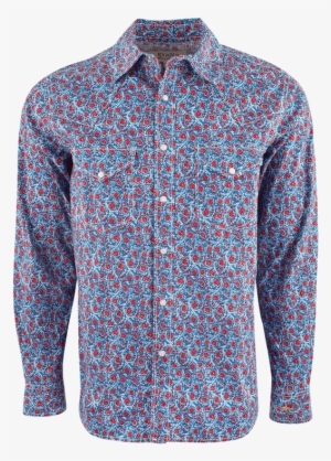 Ryan Michael Floral Print Western Shirt