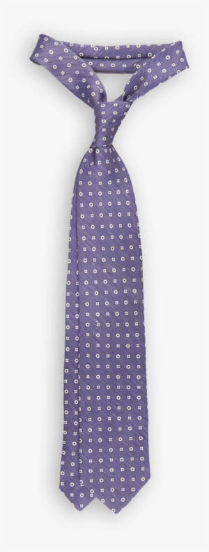Drakes Blue Miniature Floral Print Silk And Linen Tie - Polka Dot
