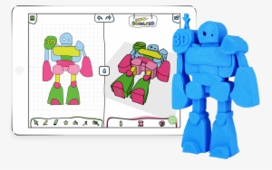 A 3d Model Of A Robot Created With Doodle3d - Drawing