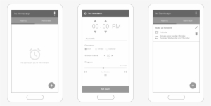 Alarm/reminder Mobile App Wireframes - Reminder Ux Mobile App