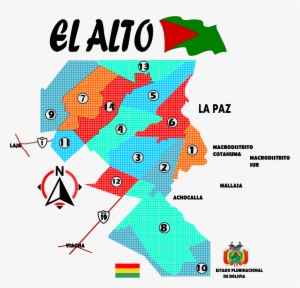 Distritos El Alto Mapa - Mapa De El Alto