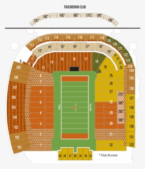 Darrell Royal Stadium Seating Chart Seat Numbers Also - Texas Football Seating Chart