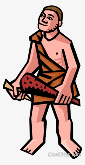 Stone Age Man Royalty Free Vector Clip Art Illustration