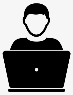 On-button - Human With Computer Icon