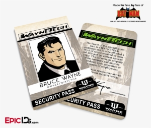 Batman Classic Comic Waynetech Cosplay Id Badge - Wayne Enterprises