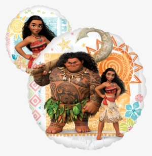 18" Moana Y Amigo , Metalizado - Moana Balloon