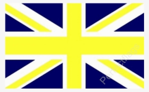Union Jack Yellow Blue Flag - Yellow And Blue Union Jack