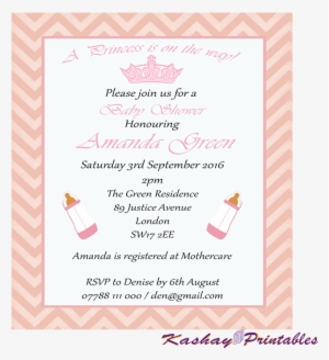 Princess Baby Shower Invitation - Bachelorette Party
