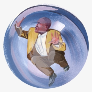 Drawing Of A Man In Bubble - Magazine