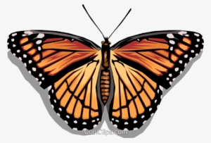 Butterfly Royalty Free Vector Clip Art Illustration - Mariposa Monarca Para Recortar