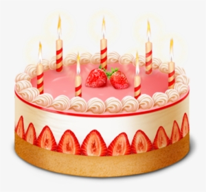 Imagem De Bolos Bolo De Aniversário 12 Png - Strawberry Birthday Cake Png