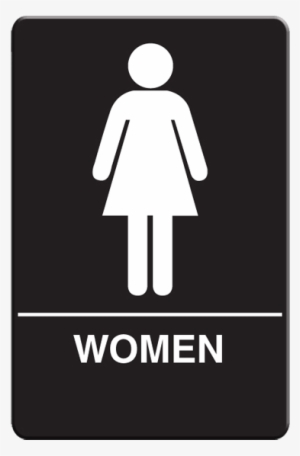 Black - Womens Restroom Sign