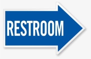 restroom sign left arrow