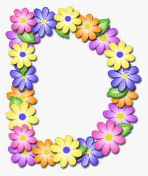 Alfabeto De Primavera Letras Em Png Muito Lindo Letras - D Flower Letter Png