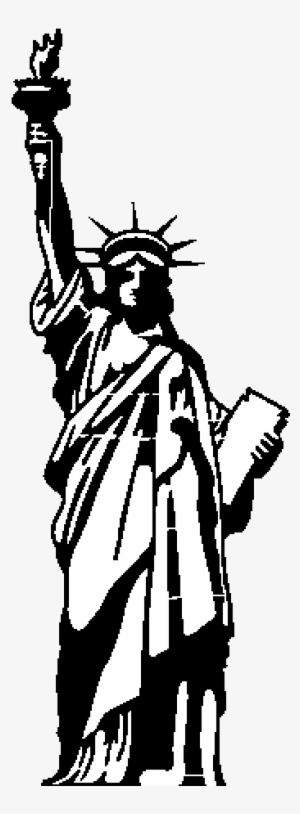 Dibujo De La Estatua De La Libertad Para Colorear - Estatua Da Liberdade  Stencil Transparent PNG - 600x470 - Free Download on NicePNG
