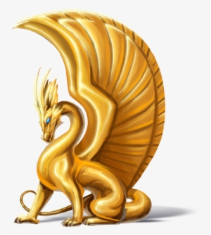 Marduk - Golden Statue Of A Dragon Png