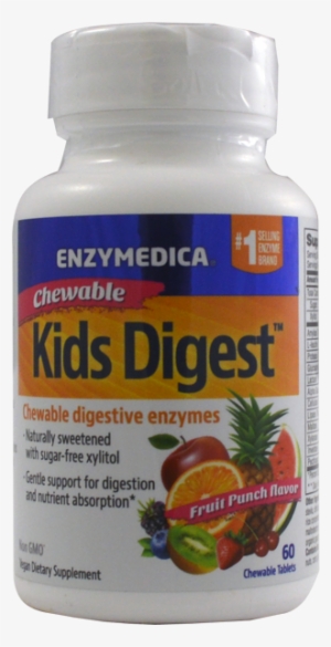 Enzymedica Kids Digest Fruit Punch 60 Chewable Tablets