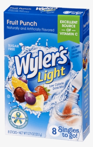 Fruit Punch Flavor Is All The Tasty Refreshing Fun - Wyler's Light Singles To Go Pink Lemonade 10 Packets