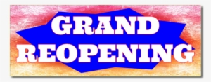 Blue Re-open Grand Opening Banner - Banner