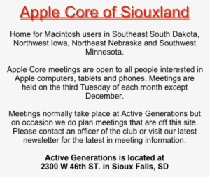 Apple Core Of Siouxland Home For Macintosh Users In - People With Dyslexia See Words
