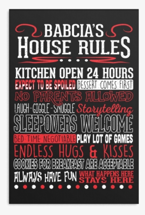 Babcia's House Rules Canvas - Nonna's House Rules Tote Bag