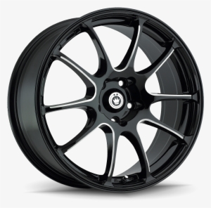 Gloss Black W/ Ball Cut Machined Spokes