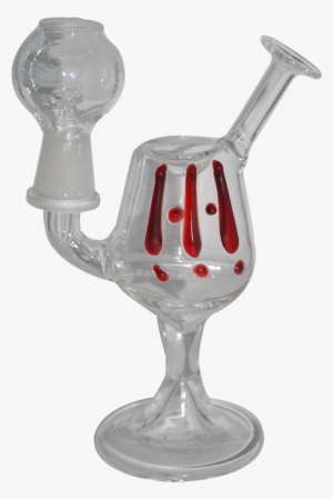 14mm Small Wine Glass Oil Rig With Glass Nail - Wine Glass