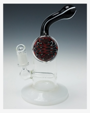 Inline Perc Wig Wag Dab Rig With Bent Neck By Mile - Smoking Pipe
