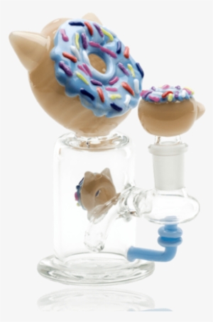 Empire Glassworks Mini Dab Rig Blue Kitty Donut 14mm - Bong