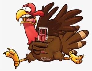 Thanksgiving Turkey And Wine By Rbrand Graphics - Turkey Clip Art