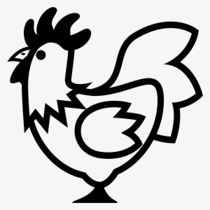 Open - Chicken Emoji Black And White