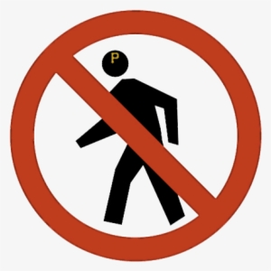 No Pedestrian Crossing Sign - Can T Walk Symbol