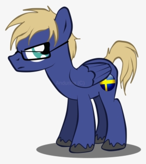 Dvixie, Flag, Glasses, Hetalia, Nation Ponies, Ponified, - My Little Pony Sweden
