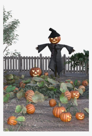 Pumpkin, Halloween, Scarecrow, Creepy, Scary - Espantapajaros Con Calabaza