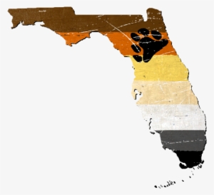 Florida Silhouette Bear Pride Flag - Florida Bear Pride Flag Tshirt