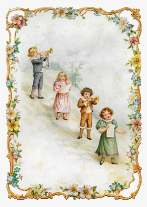 Printable Victorian Card Design Download - Christmas Day