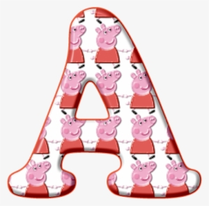 Alfabeto De Peppa Pig En Rojo - Abecedario De Peppa Png