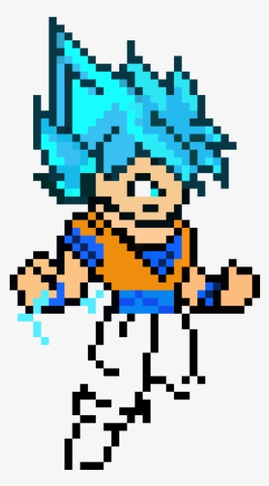 Goku Ssgss - Dragon Ball Pixel Art