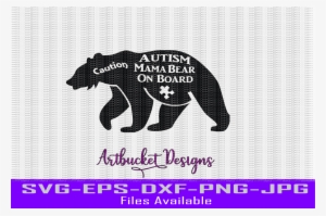 Autism Mama Bear On Board Cutfile By Artbucket Designs - Grandpa Bear Fathers Day Men Hoodies