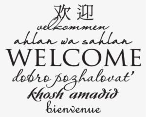 International Welcome Wall Quotes™ Decal - Welcome In Different Languages Png