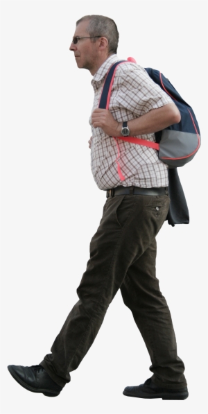 Man With Backpack Free Cut Out People, Trees And Leaves - People With Backpacks Png