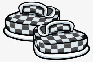Black Checkered Shoes - Club Penguin Shoes