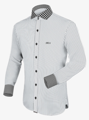 Mens Casual Stylish Checker Pattern Patched Dress Shirts - Shirt 3d Png