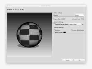 Settings In The Simplify 3d Mesh Dialog - Adobe Photoshop
