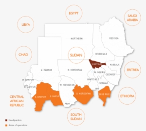 Where We Work - Sudan Map Vector