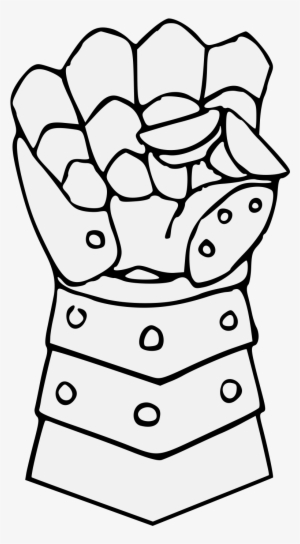 Clenched Gauntlet - Line Art