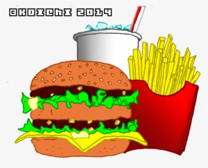 Mcdonald#39s Big Mac Meal Clip Art Clipart Free Download - Cartoon Burger Big Mac